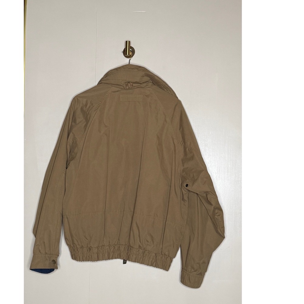 Vintage Dunbrooke Chrysler Windbreaker Jacket Tan Oversized 90s L - Picture 2 of 8